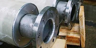 Flanged pipe spools finished with FiberTec