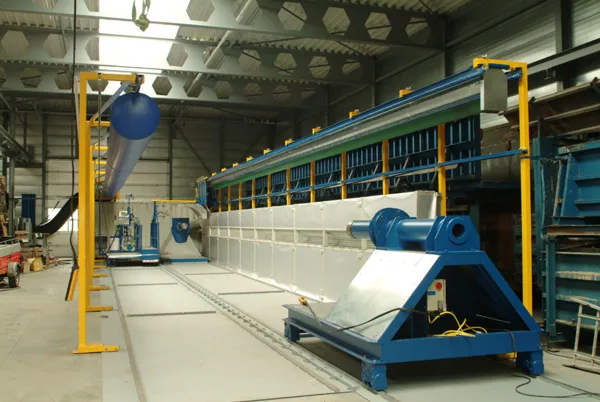 The Blue Jetty unit assembled in a production hall